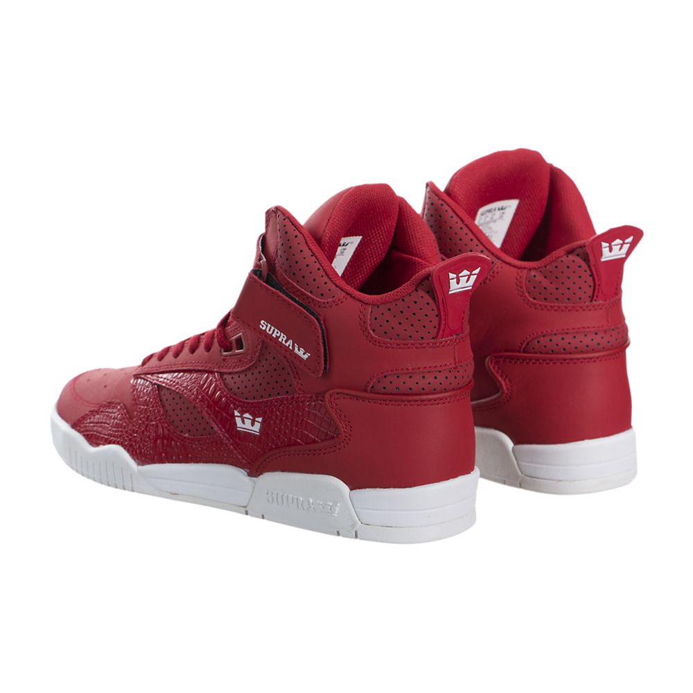 Baskets Montantes Supra Bleeker Rouge Cardinal/White Homme | MTI-25103084